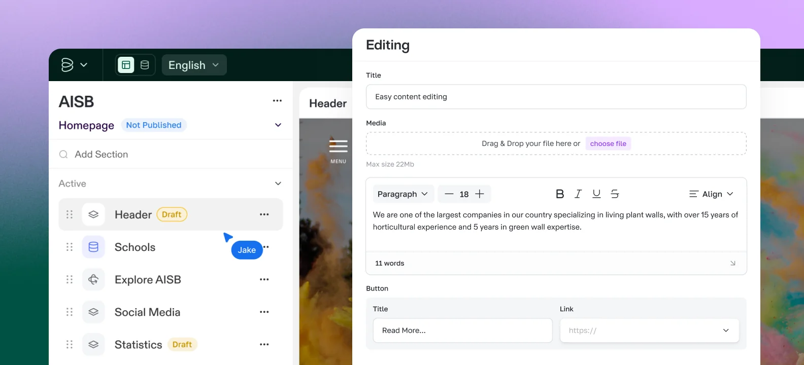 Visual editing meets structured content