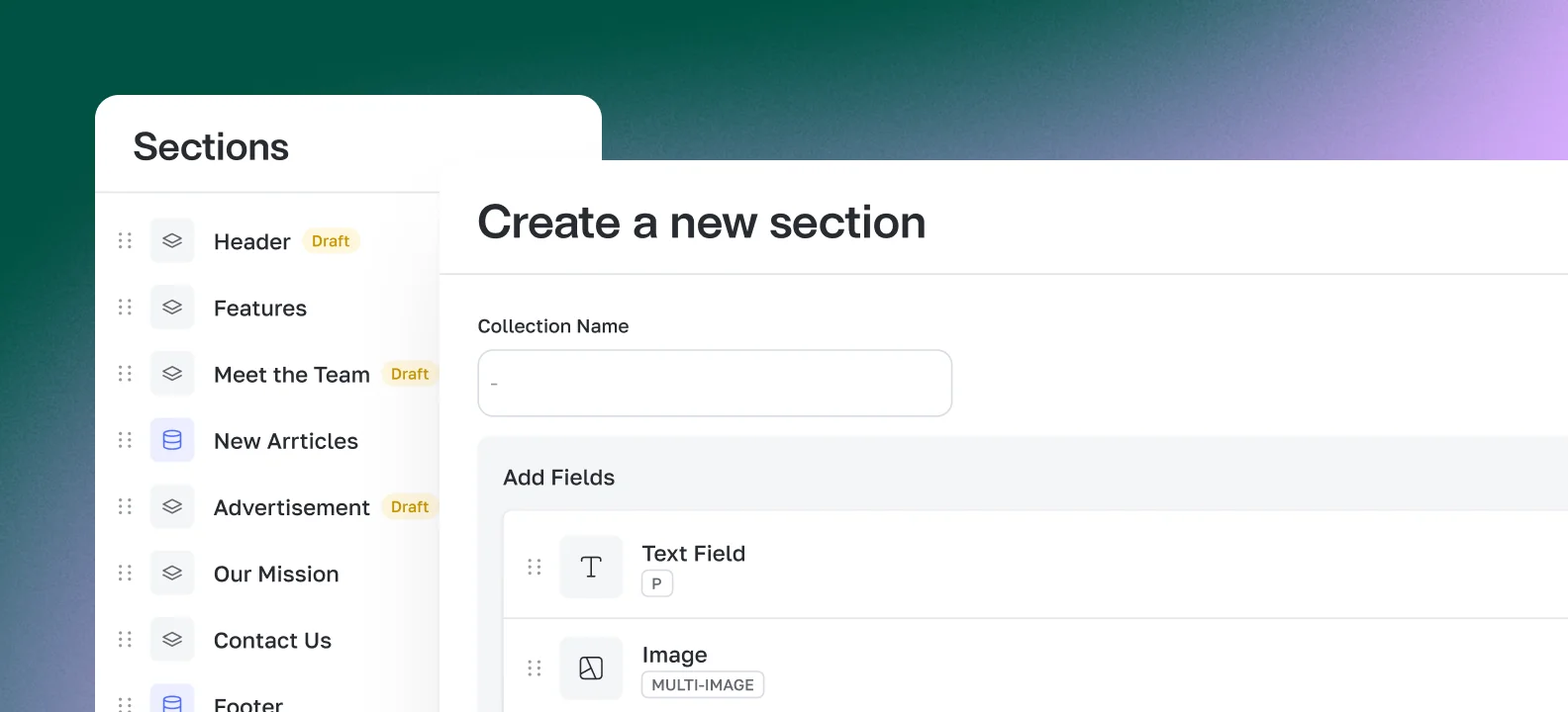 Custom Sections, Infinite Flexibility